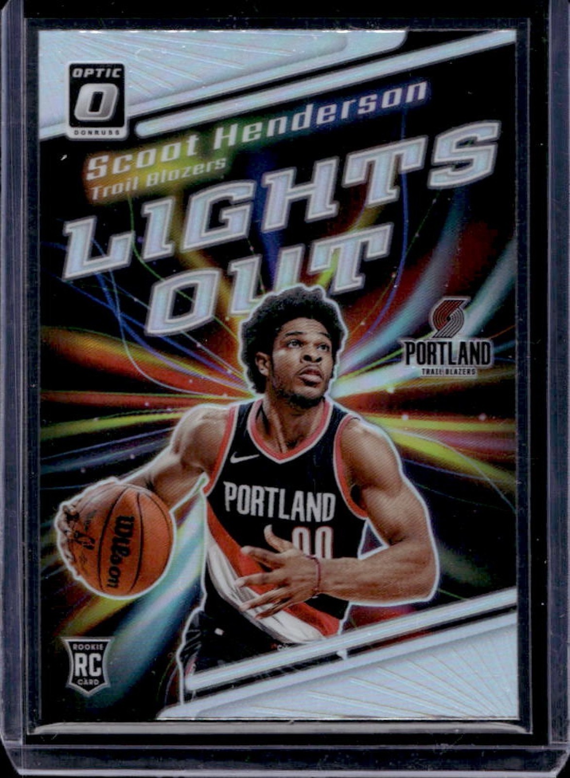 2023-24 Panini Donruss Optic Scoot Henderson Lights Out RC Holo Rookie #14