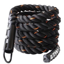 Black 13.2ft Climbing Rope for Gym Fitness, Strength Training, and Outdoor Use