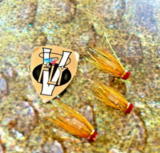 3 V Fly 1/4 Inch Golden Angel Cascade Copper Salmon Tube Flies & Trebles 