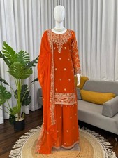 Salwar Kameez Pakistani Indian Wedding Party Wear Dress Bollywood Sharara Suit
