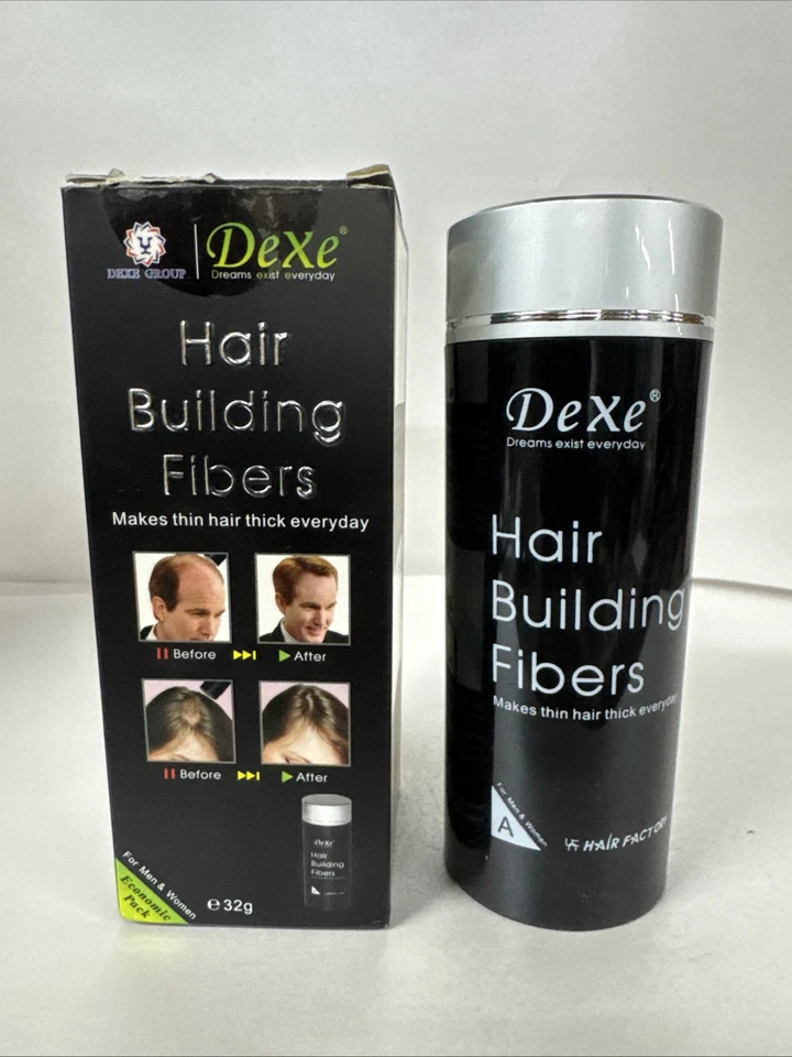 Corrector de cabello adelgazante negro Dexe Hair Building Fibers 32 g nuevo Foto 4 de 4