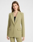 Express Women's Slim Fit Green Gray Tone One Button Long Blazer XS NWT $148 🌸 — photo 2