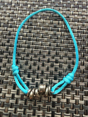 EUC Links of London Sweetie Drops Bracelet - Turquoise Satin Adjustable Bracelet