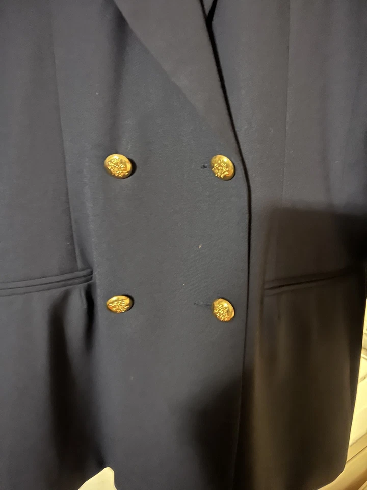 Hugo Buscati Collection Button Blazer, Blue , Size 16 US  - Image 3 of 4