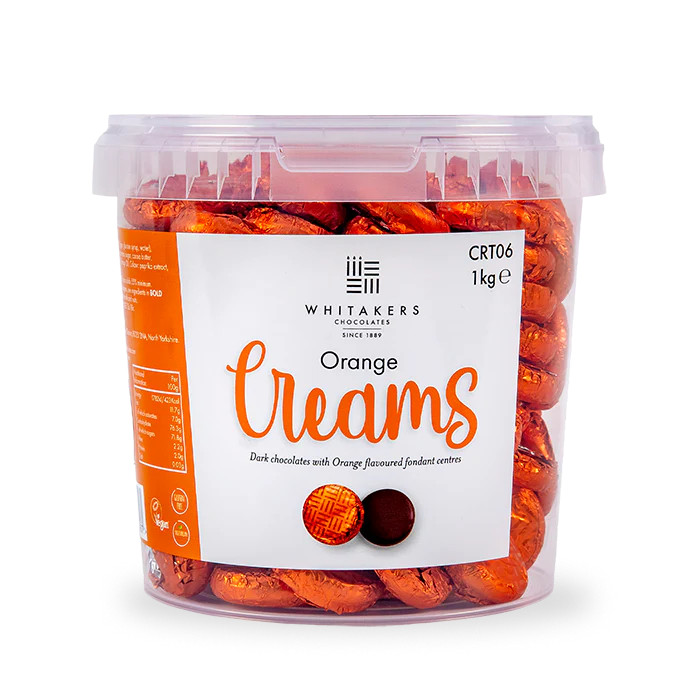 Whitakers Dark Chocolate Orange Fondant Creams 1kg UK Luxury Sweets