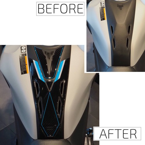 Adhésif Autocollant Gel 3D Carbone Tankpad Compatible pour Moto Suzuki