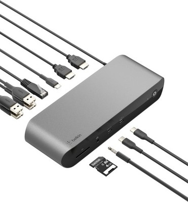 Belkin Connect Pro Thunderbolt-4 Docking Station MacBook MacOS Windows 8/Dual 4K
