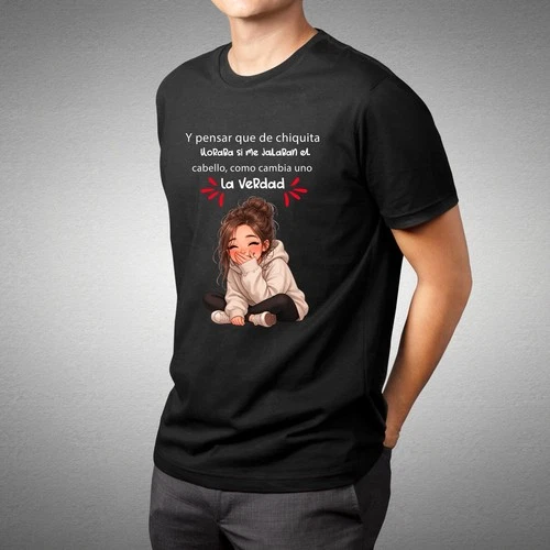 Funny T-Shirt gift Mexican 112 Pensar Jalar Pelo Llorar Picardia Sexy Humor - product listing photo