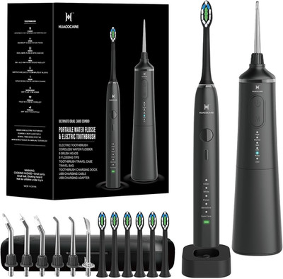 Upgraded Pro Dental Care Kit: 5-Mode Water Flosser & 50,000 VPM Sonic Electric T