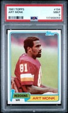 1981 TOPPS #194 ART MONK PSA 9