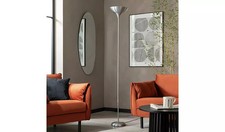 Argos Home Torchiere Uplighter Floor Lamp - Brushed Chrome (OPENED BOX)