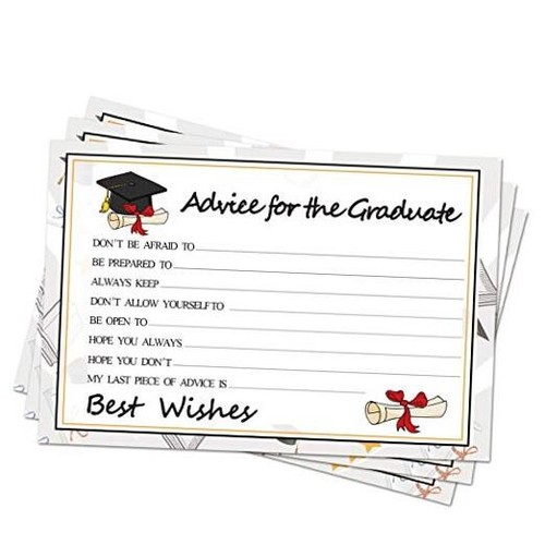 Graduation Wish Cards - 50PCs High School or College Graduation Advice Cards