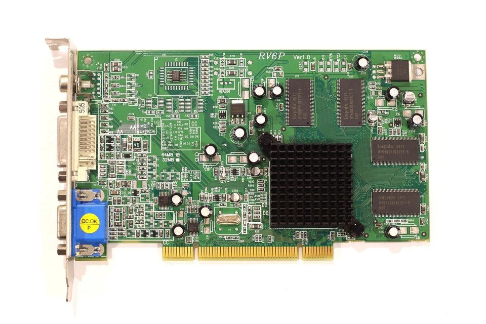 PowerColor ATI Radeon 7000 64MB DDR PCIe Graphics Card P/N: RV6P-NB3 Tested - Image 3 of 4