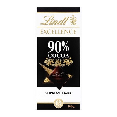 LINDT EXCELLENCE 90% Cocoa Extra Fine Dark Chocolate 100g