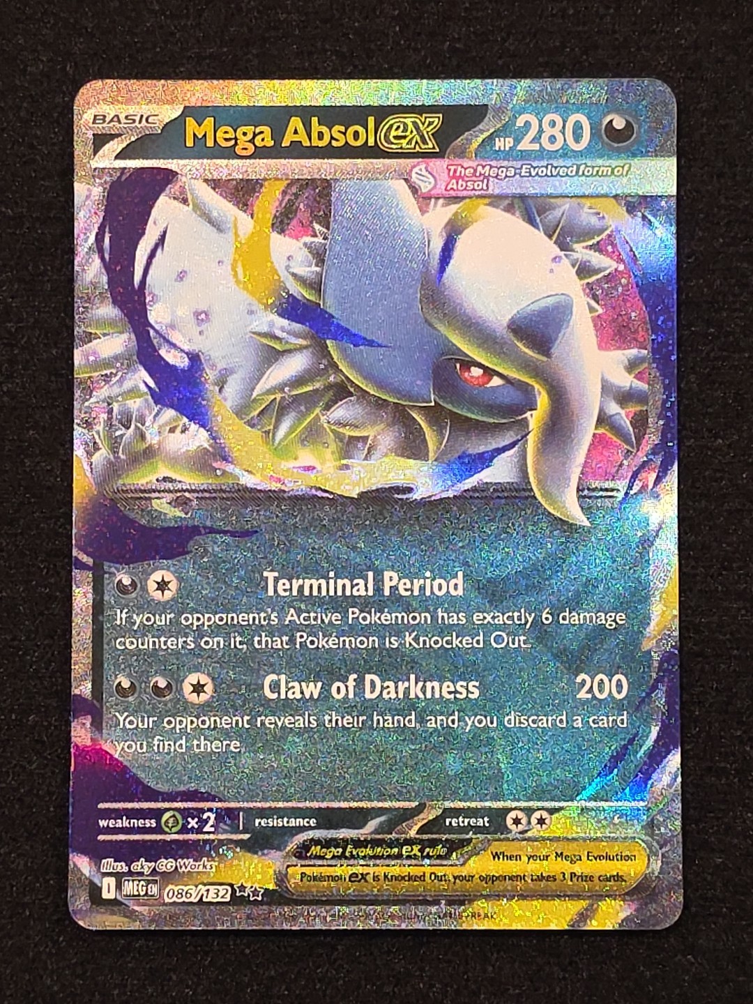 Mega Absol ex 86/132 Mega Evolution Double Rare NM