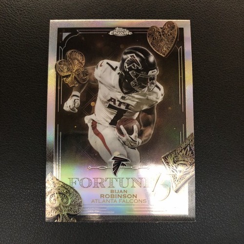2025 Topps Chrome Fortune 15 Bijan Robinson Refractor Falcons