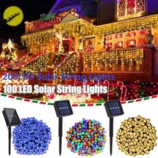 Solar String Lights Outdoor Garden Party Xmas Fairy Wedding Lamp 100 - 200 LED