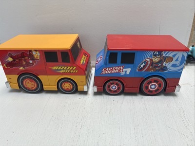 Marvel Super Hero Adventures CAPTAIN AMERICA & IRON MAN Friction Vehicles