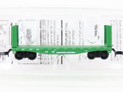 #ad #ad Z Micro Trains MTL 14607 BN Burlington Northern 40#x27; Bulkhead Flat Car #616049 $24.95