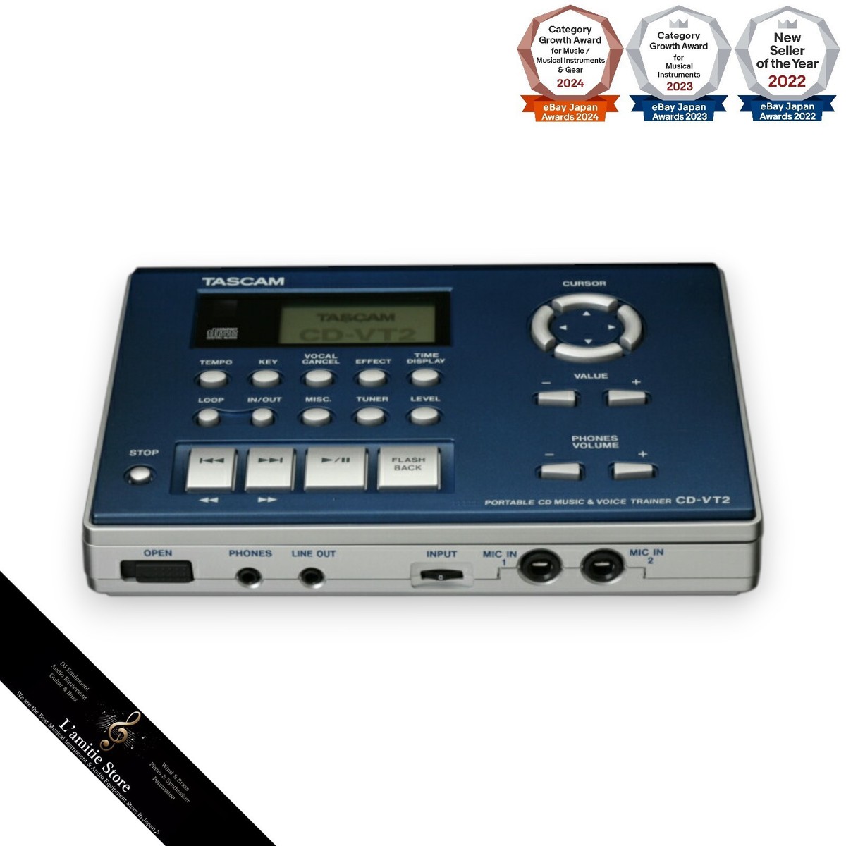 その他 TASCAM CD-VT2 TASCAM CD-VT2 Vocal CD Trainer - Blue for sale online | eBay