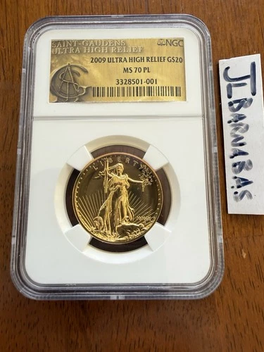 2009 G$20 ULTRA HIGH RELIEF MS70 PL Saint-Gaudens Double Eagle NGC Gold Label