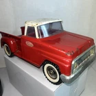 Tonka truck Red  ,Vintage 1960s Pressed Steel Toy No Tailgate USA￼