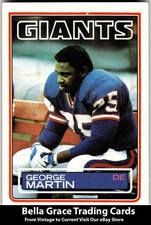 1983 Topps George Martin #130 New York Giants NFL Football