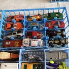 72-Diecast hot wheels, matchbox Toy Car Collection Lot, Blue Storage Trays — photo 4