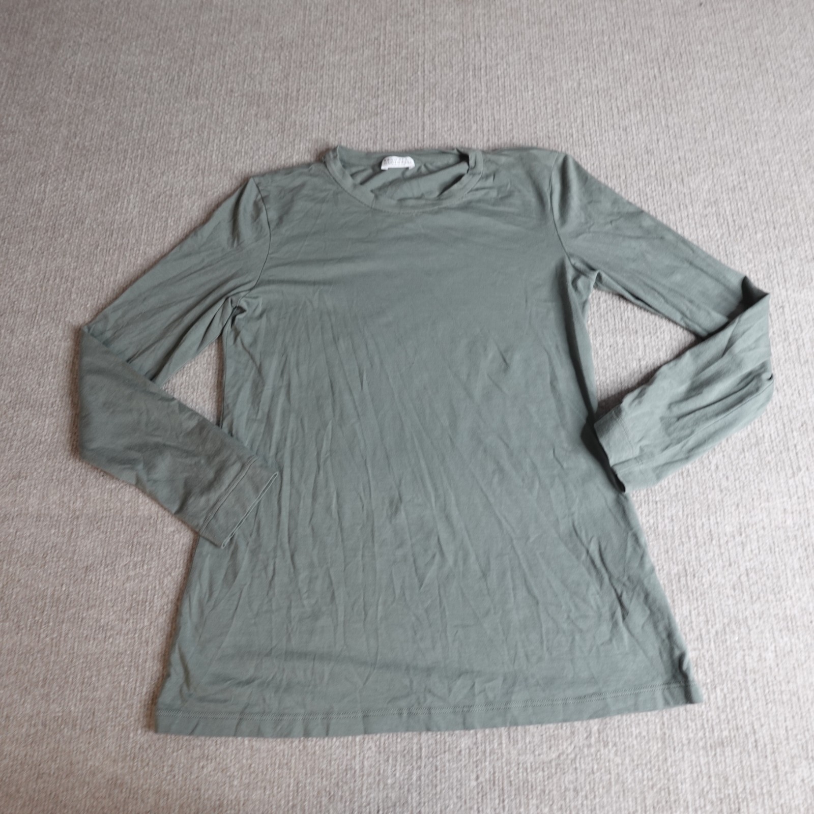 Brunello Cucinelli Womens Top Small Green Long Sleeve Tee