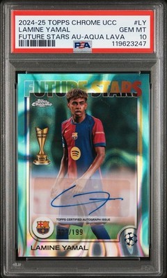 2024 Topps Chrome UCC Lamine Yamal Future Stars Auto /199 PSA 10