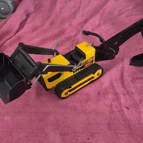 Tonka Vintage Pressed Steel Loader Yellow Black Construction Toy