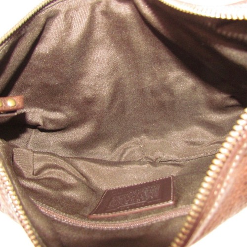 Bolso de mano Coach "Mia" de encaje de cuero marrón castaño - Imagen 8 de 8
