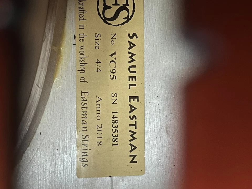 Violonchelo Samuel Eastman VC95 4/4 2018 con puente Despiau y arco - listo Foto 3 de 4