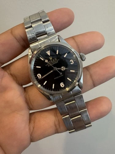 ROLEX OYSTER PERPETUAL AIR-KING 5500 34MM EXPLORER DIAL STAINLESS STEEL WATCH