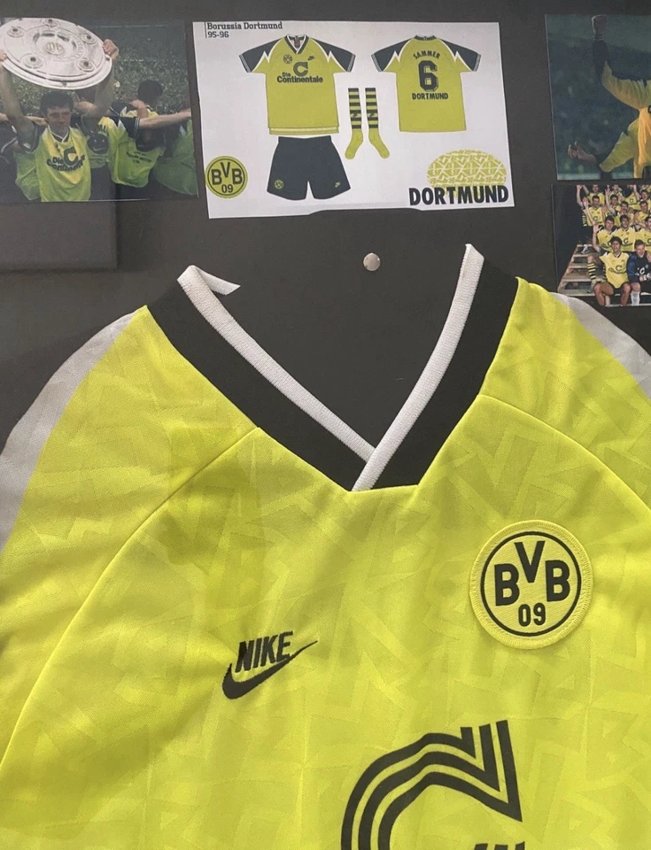 BVB Borussia Dortmund 1995/1996 Trikot Nike Original NEU XL Jersey 95/96 Rahmen - Bild 4 von 4