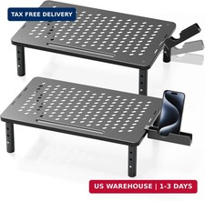 Computer Monitor Stand Riser for Desk, 3 Height Adjustable PC Laptop TV Desktop