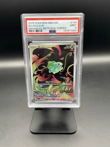 2025 Mega Evolutions Enhanced Box Topper Bulbasaur #133 PSA 9
