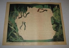 ANTIQUE SCHREIBER GERMAN MODEL PAPER SNAKES TOY CUTOUTS