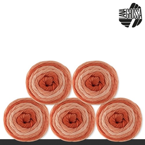 Lana Grossa 5 x 100 g Gomitolo Tono Wolle Garn Baumwolle Stricken bunt 10 Farben - Bild 10 von 21