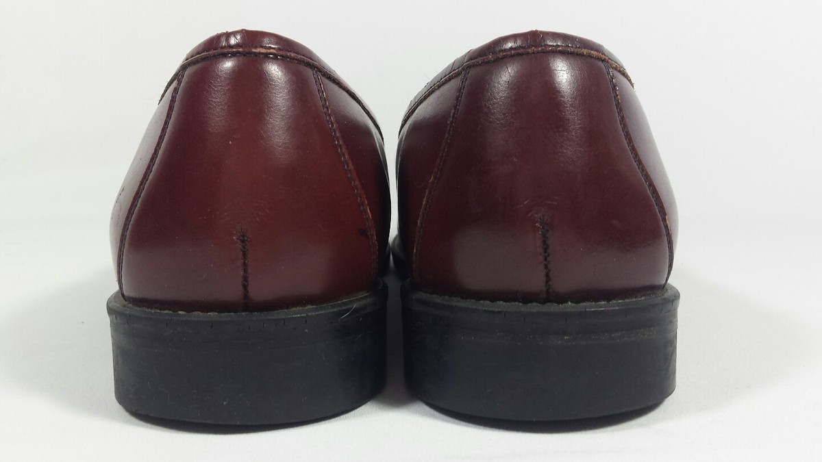 GRAN EMYCO Men\'s 9.5 M Buckle Loafers Dress Shoes Burgundy Leather (F19) Emyco Gran Flex Oxblood Burgundy Leather Tassel Dress  main image 3