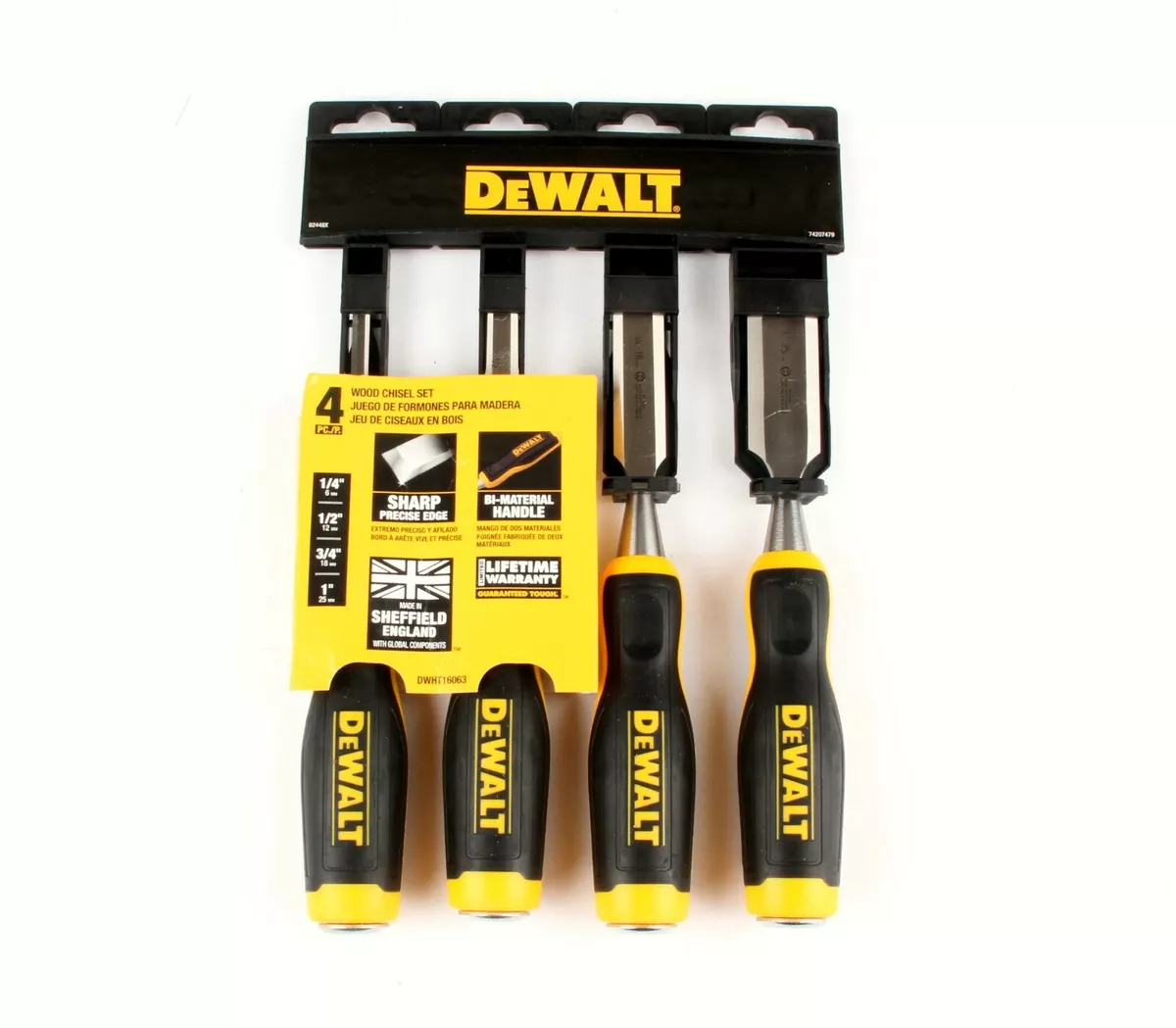 DeWalt DWHT16063 4 Piece Wood Chisel Set