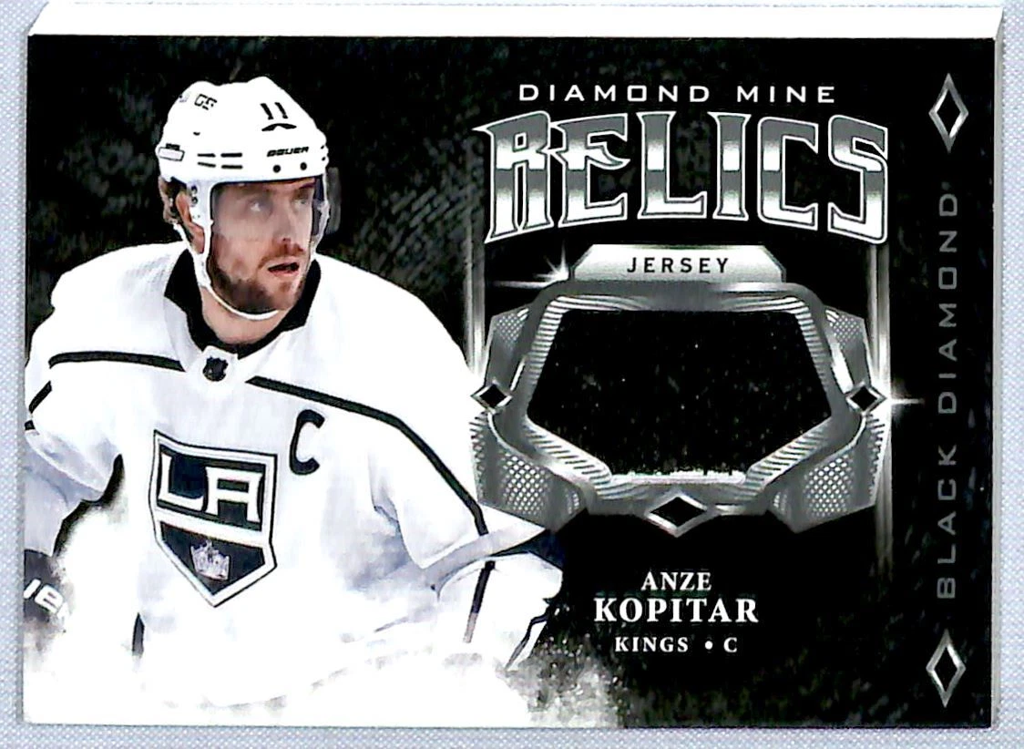 2018 19 UD Black Diamond Mine Relics Anze Kopitar Jersey DM AK
