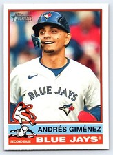 2025 Topps Heritage #387 Andres Gimenez  Toronto Blue Jays