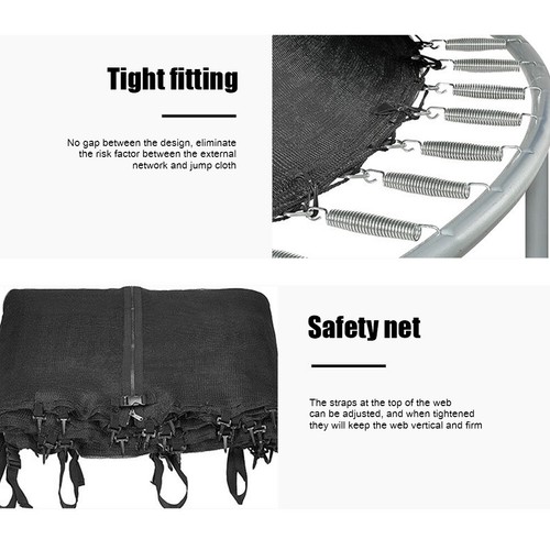 Red de protección para trampolín protector de seguridad para saltos (8 postes 3,06 m) - Imagen 12 de 12