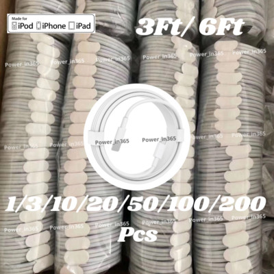 Bulk Lot For iPhone 14 13 12 11 8 X 20W Adapter Fast Charger PD Cable USB Type-C