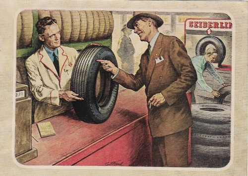 Sieberling Experts in Rubber Vintage Print Ad Tires for Sale Ad - 第 1/2 張圖片