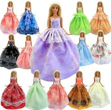 5x Doll's Ball Gown & 5x Pairs