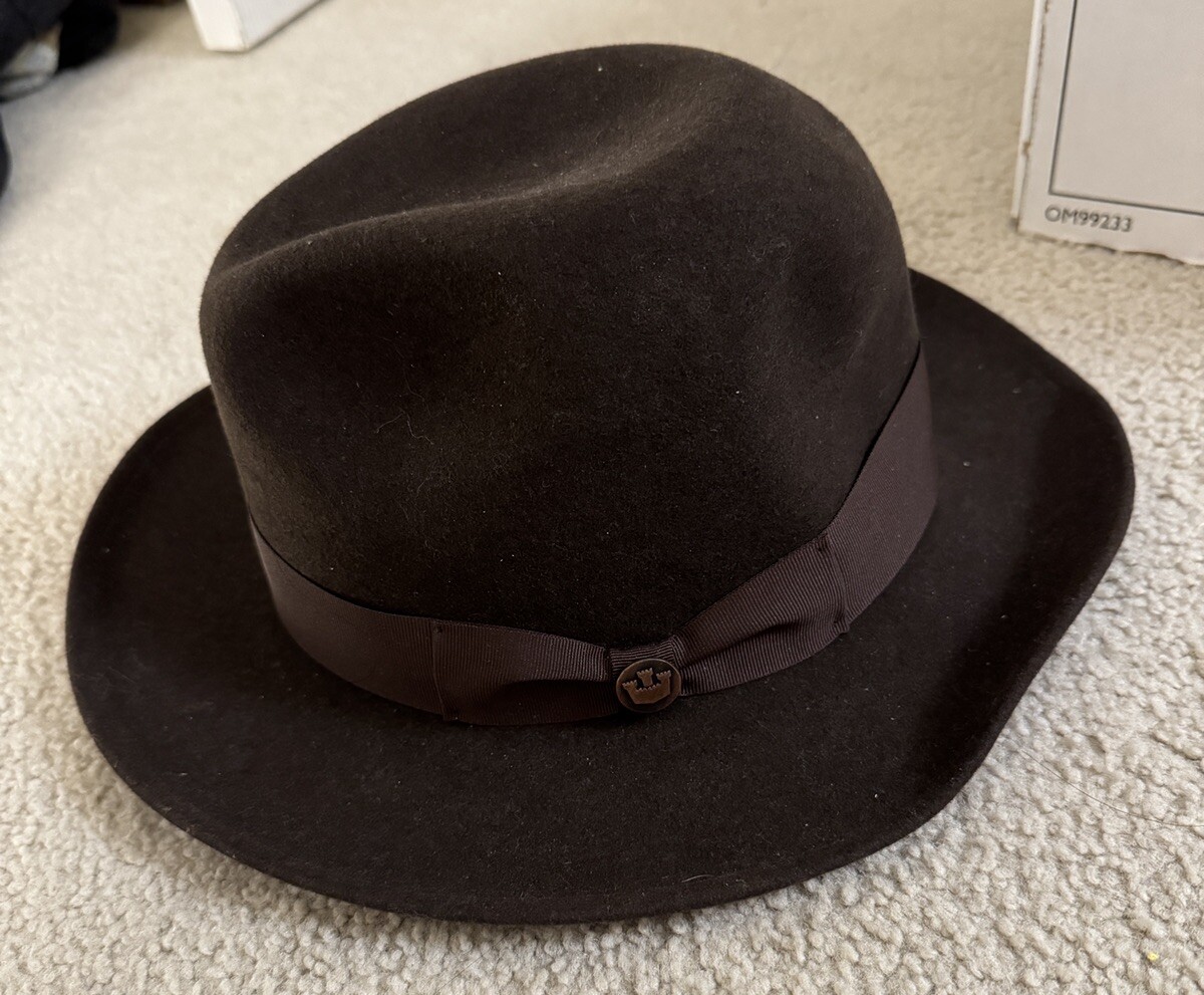 Goorin Bros. Cognac Brown 100%Wool Fedora Men display picture 2