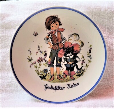 Gestiefelter Kater, Kinder-Teller von Luisenburg Bavaria Germany, Sammelteller