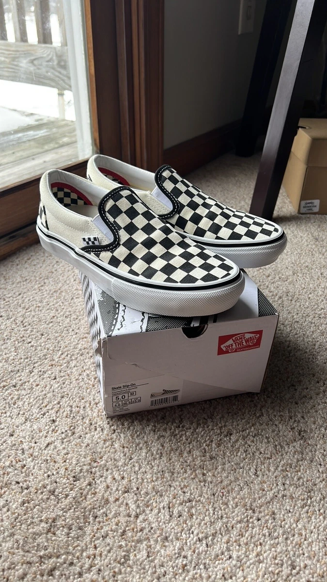 Vans checkerboard slip on size 5 2025